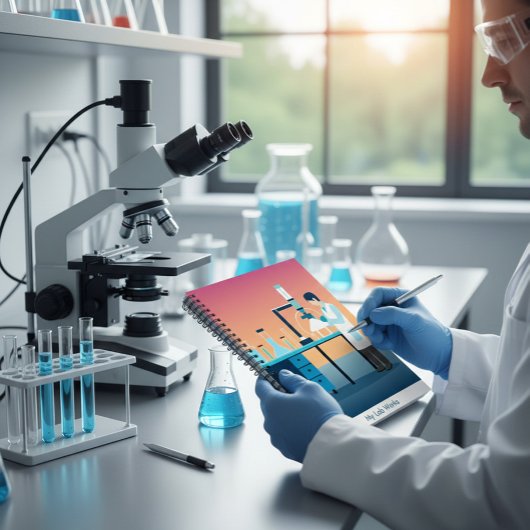 Benutzerdefiniertes wissenschaftliches Labortagebu Notizblock