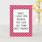 Benutzerdefiniertes Witz I Liebe Sie wegen Zitat Karte (Gelbe Blume)