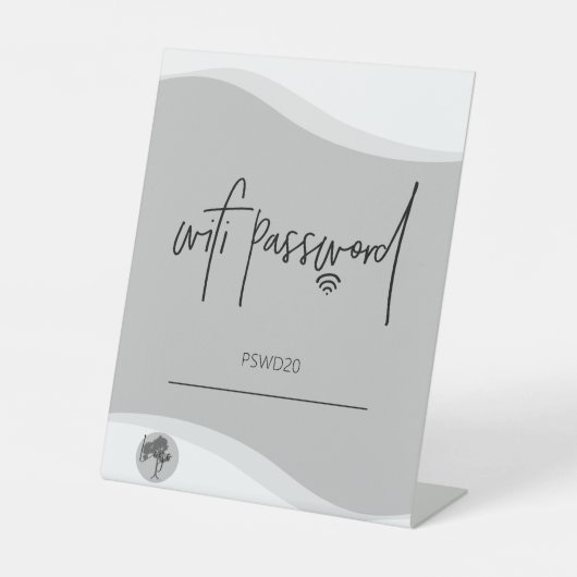 Benutzerdefiniertes WLAN-Kennwort - Tabellenauswah Sockelschild (Vorderseite)