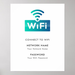 Benutzerdefiniertes WLAN-Netzwerk Verbinden Modern Poster