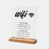 Benutzerdefiniertes WLAN-Passwort-Acryltischschild Acrylschild (Winkel)