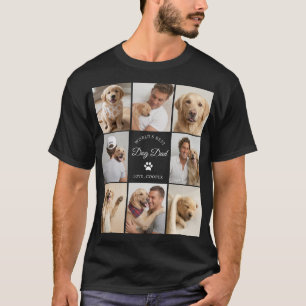 Benutzerdefiniertes World's Best Dog Dad 8-Foto-Ra T-Shirt