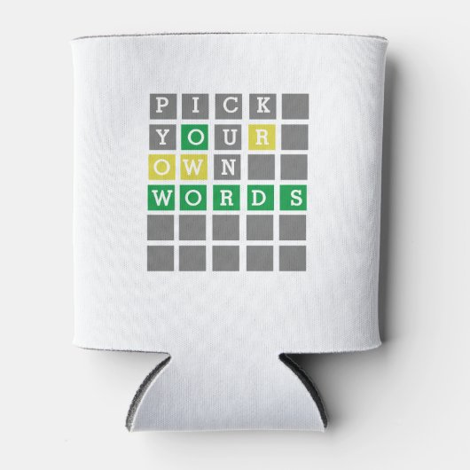 Benutzerdefiniertes Wort Dosenkühler (Vorderseite)