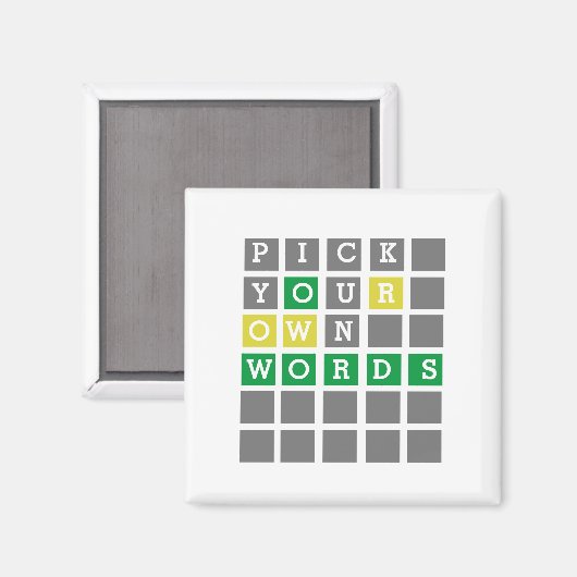 Benutzerdefiniertes Wort Magnet (Vorderseite/Rückseite)