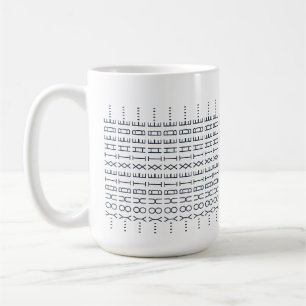 Benutzerdefiniertes Wortmuster-Geheimnis Blau erst Kaffeetasse