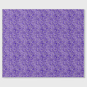 Benutzerdefiniertes Wrapping Paper Violet Ditsy-Mu Geschenkpapier (Flach)