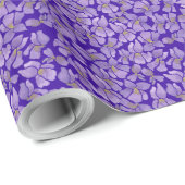 Benutzerdefiniertes Wrapping Paper Violet Ditsy-Mu Geschenkpapier (Rolleneckpunkt)