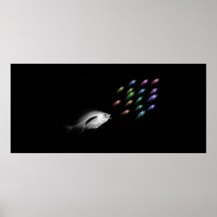Benutzerdefiniertes Xray Fish Tank Aquarium Hinter Poster