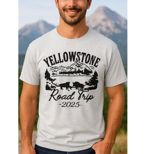 Benutzerdefiniertes Yellowstone-Reise-T-Shirt 2025 T-Shirt