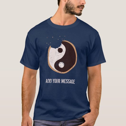 Benutzerdefiniertes Yin- und Yang-Schwarz-Weiß-Coo T-Shirt (Vorderseite)
