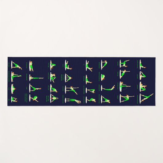 Benutzerdefiniertes Yoga passt zu gedruckten Posen Yogamatte (Vorderseite (Horizontal))