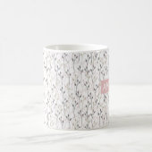 Benutzerdefiniertes zartes Wildblume-Design in wei Kaffeetasse (Mittel)