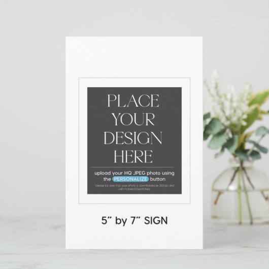Benutzerdefiniertes Zeichen - 5.5x8.5 in geeignet  (Stehend Vorderseite)