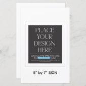 Benutzerdefiniertes Zeichen - 5.5x8.5 in geeignet (Vorne/Hinten)