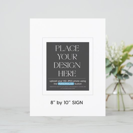 Benutzerdefiniertes Zeichen - 8.5x11 für 8x10-Rahm (Stehend Vorderseite)