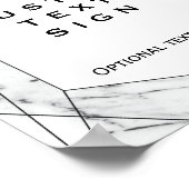 Benutzerdefiniertes Zeichen für die weiß-schwarze Poster (Ecke)