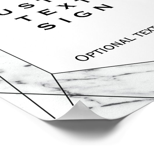 Benutzerdefiniertes Zeichen für die weiß-schwarze Poster (Ecke)