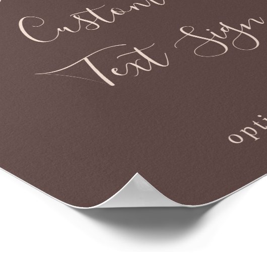 Benutzerdefiniertes Zeichen für Mountain-Länder lö Poster (Ecke)