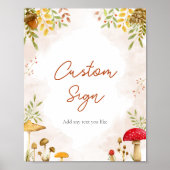 Benutzerdefiniertes Zeichen für Woodland Babydusch Poster (Vorne)