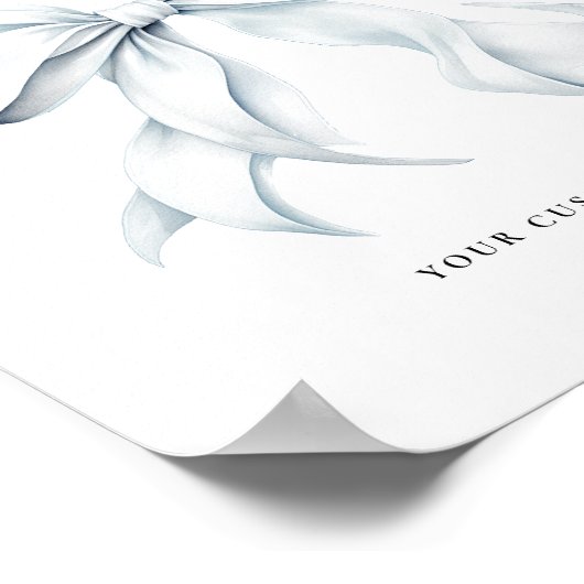 Benutzerdefiniertes Zeichenfeld für blaue Bogen Poster (Ecke)