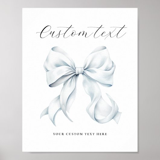 Benutzerdefiniertes Zeichenfeld für blaue Bogen Poster (Vorne)