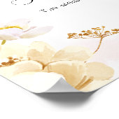 Benutzerdefiniertes Zeichnen von rosa blühenden Bl Poster (Ecke)