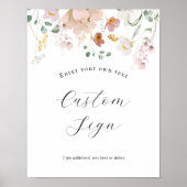 Benutzerdefiniertes Zeichnen von rosa blühenden Bl Poster (Vorne)