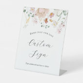 Benutzerdefiniertes Zeichnen von rosa blühenden Bl Sockelschild (Vorderseite)