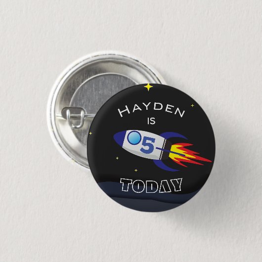 Benutzerdefiniertes Zeitalter für den Space Rocket Button (Vorne & Hinten)