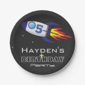 Benutzerdefiniertes Zeitalter für den Space Rocket Pappteller (Vorderseite)