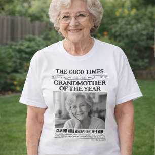 Benutzerdefiniertes Zeitungs-Shirt, Großmutter des T-Shirt