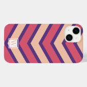 Benutzerdefiniertes Zickzack Monogramm Weichrosa R Case-Mate iPhone Hülle (Rückseite (Horizontal))