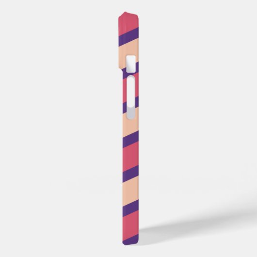 Benutzerdefiniertes Zickzack Monogramm Weichrosa R Case-Mate iPhone Hülle (Rückseite / Links)