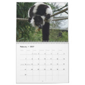 Benutzerdefiniertes Ziel von Animal Lemur Niedlich Kalender (Feb 2027)