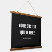 Benutzerdefiniertes Zitat oder Sprichwort Familien Wandteppich Mit Holzrahmen (Gewinkelt)