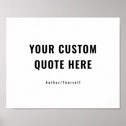 Benutzerdefiniertes Zitat oder Sprichwort Inspirat Poster (Vorne)
