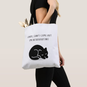 Benutzerdefiniertes Zitat Schwarze Katze Ich bin I Tasche