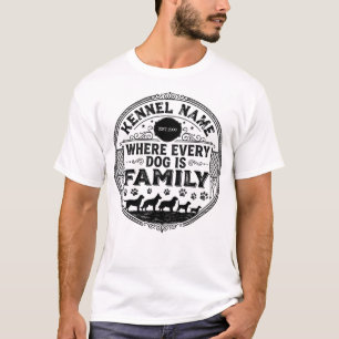 Benutzerdefiniertes Zuchtname-Hund-T-Shirt Vinta T-Shirt