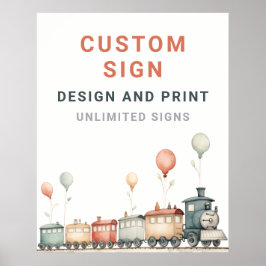 Benutzerdefiniertes Zugsicherungssystem für Geburt Poster