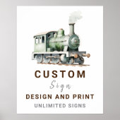 Benutzerdefiniertes Zugsicherungssystem für Geburt Poster (Vorne)