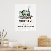 Benutzerdefiniertes Zugsicherungssystem für Geburt Poster (Küche)