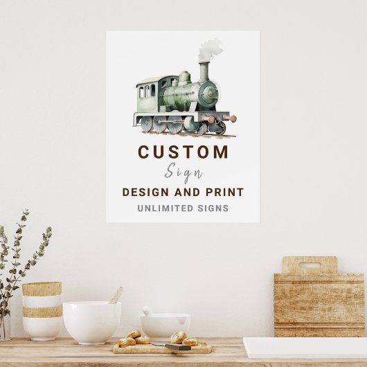 Benutzerdefiniertes Zugsicherungssystem für Geburt Poster (Küche)