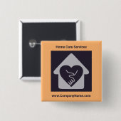 Benutzerdefiniertes Zuhause-Care-Logo und benutzer Button (Vorne & Hinten)