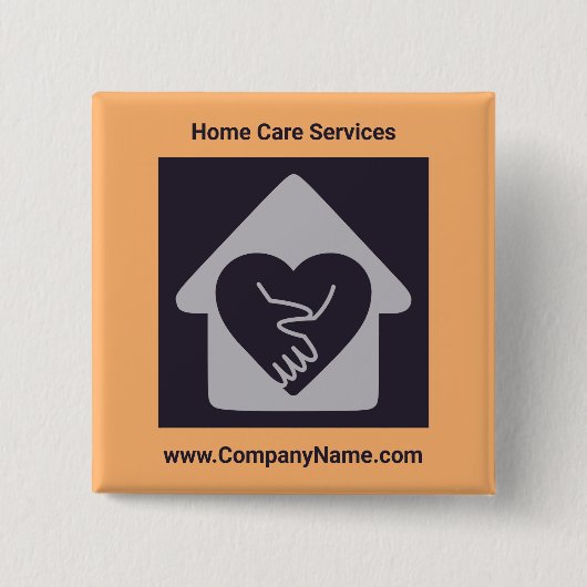Benutzerdefiniertes Zuhause-Care-Logo und benutzer Button (Vorderseite)