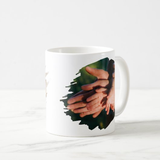 Benutzerdefiniertes Zwei-Foto Kaffeetasse (VorderseiteRechts)