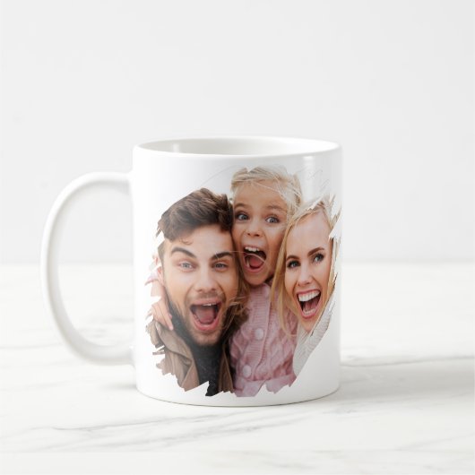 Benutzerdefiniertes Zwei-Foto Kaffeetasse (Links)