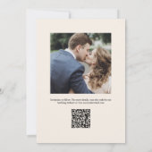 Benutzerdefiniertes Zwei-Foto-Script QR Elfenbein  Save The Date (Rückseite)