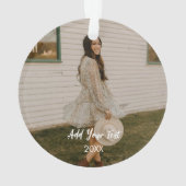 Benutzerdefiniertes Zwei-Fotos-Acrylabzeichen Ornament (Rückseite)