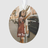 Benutzerdefiniertes Zwei-Fotos-Acrylabzeichen Ornament (Vorderseite)