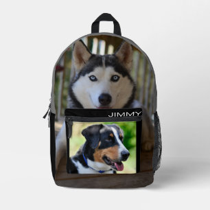 Benutzerdefiniertes Zwei-Hund-Foto Bedruckter Rucksack